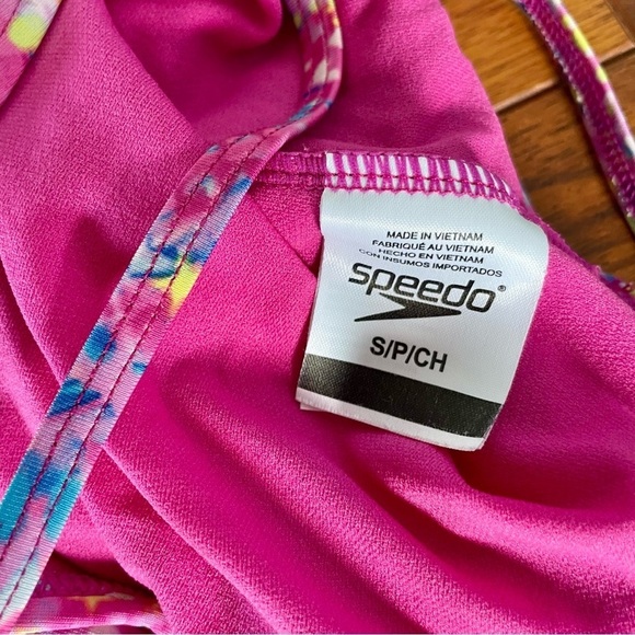 Speedo girls swimsuit one piece pink purple size small - Picture 6 of 11